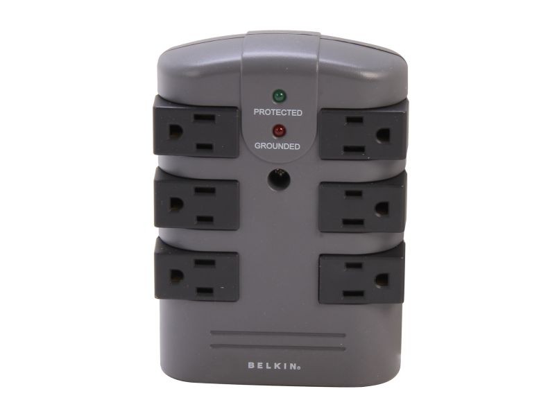 Uninex PS102 RF Remote Control Power Managed 6-Outlet Energy Controlled Surge Protector, Eliminates Standby Idle Electricity Usage, 6-Foot