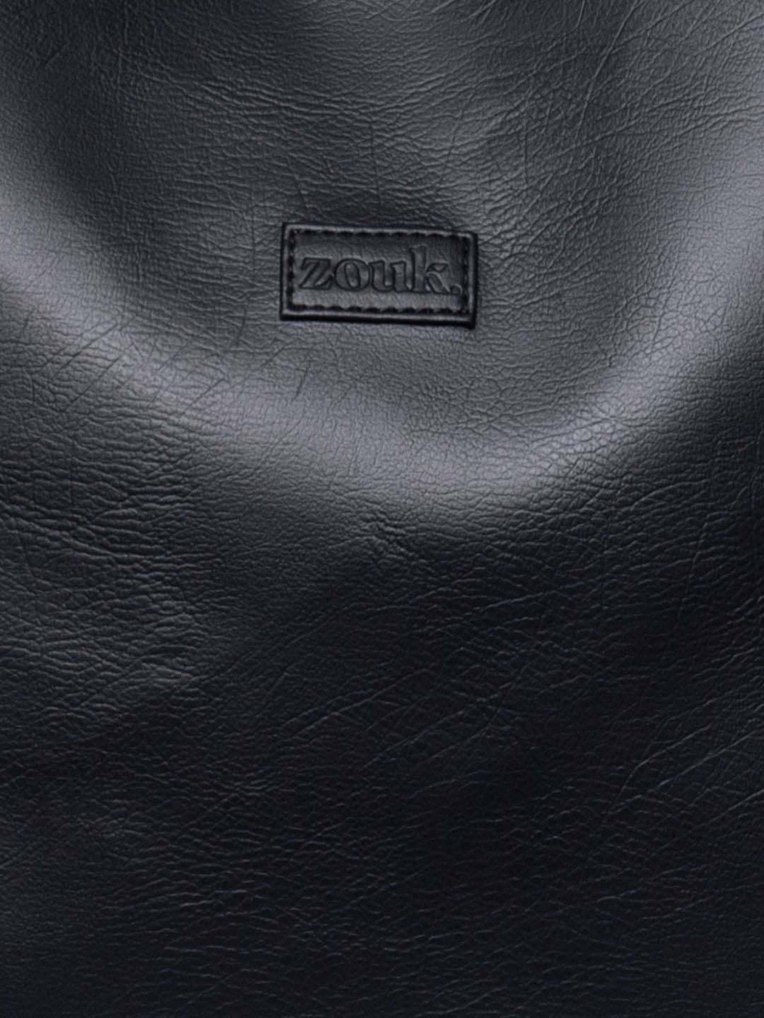 ZOUK Black Printed Large Tote Handbag