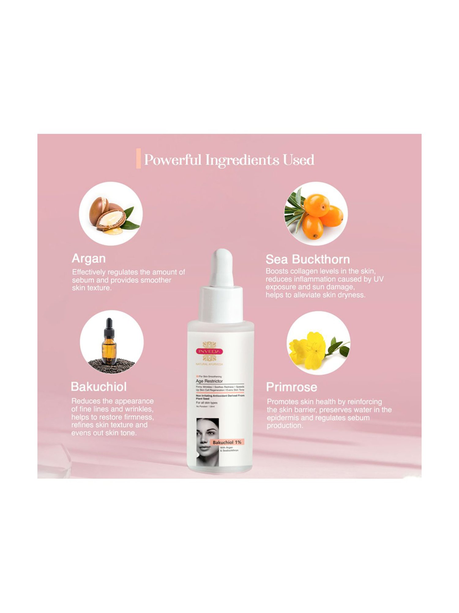 INVEDA Bakuchiol 1% Age Restrictor - 30 ml