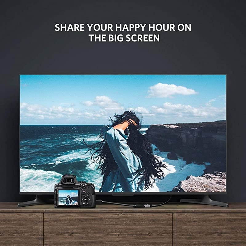 Mini HDMI Adapter Mini HDMI to HDMI Female Cable Adapter 4K Compatible for Raspberry Pi Zero W DSLR Camera Camcorder Graphics Video Card Laptop Pico Projector Tablet 8 Inch