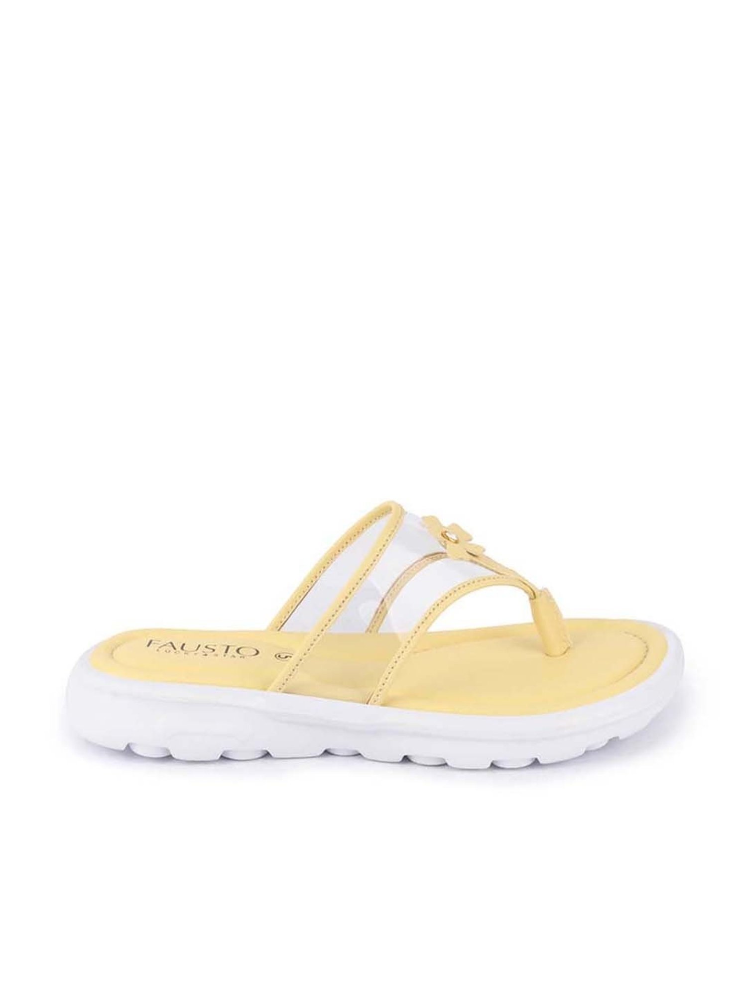 Fausto Women's Yellow Thong Sandals