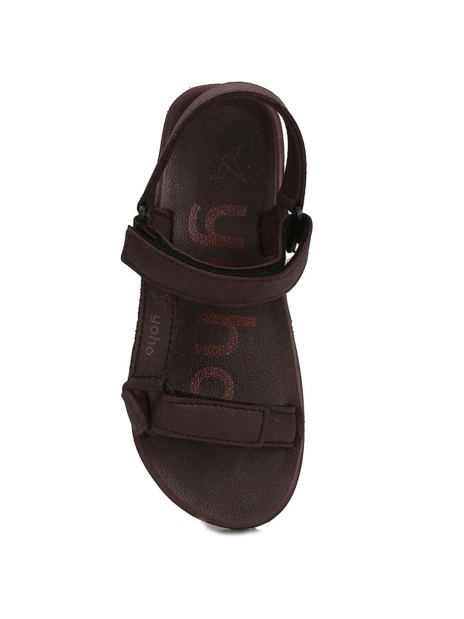 Yoho Men's Brown Floater Sandals