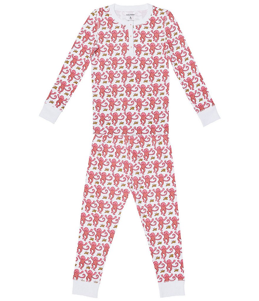 Roller Rabbit Baby/Little Kids 12 Months-6 Monkey 2-Piece Family Matching Pajama Set
