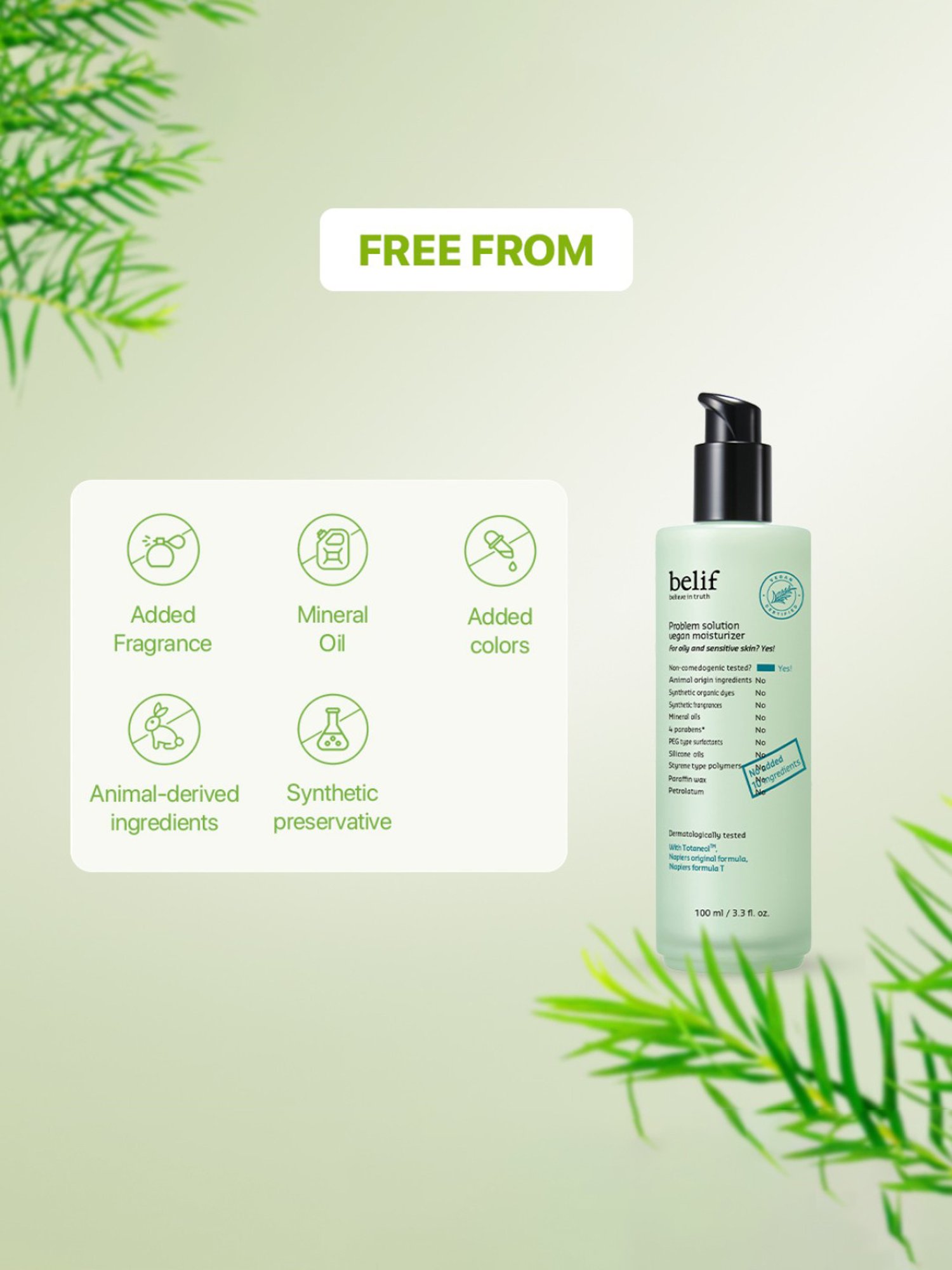 Belif Problem Solution Vegan Moisturizer - 100 ml