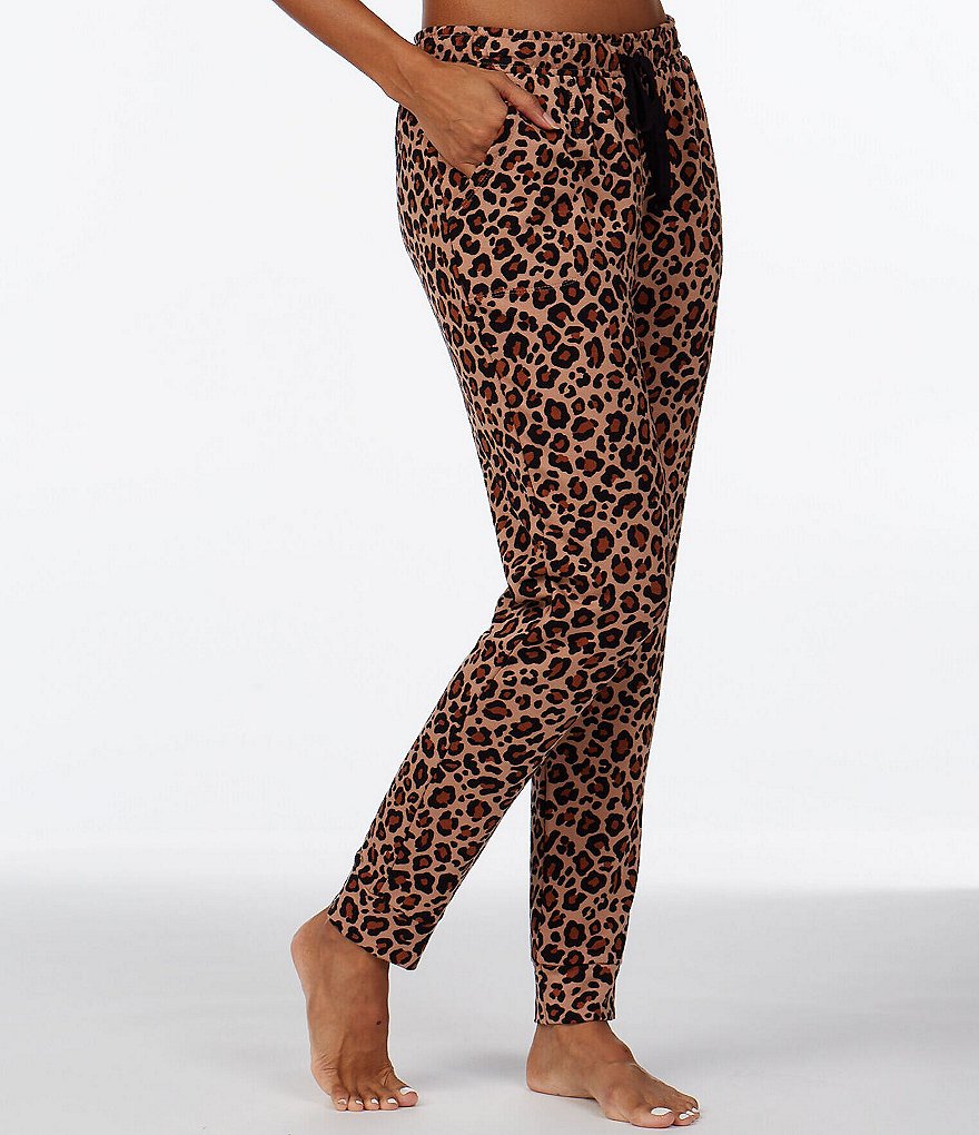 iRelax Animal Print Brushed French Terry Coordinating Sleep Pants