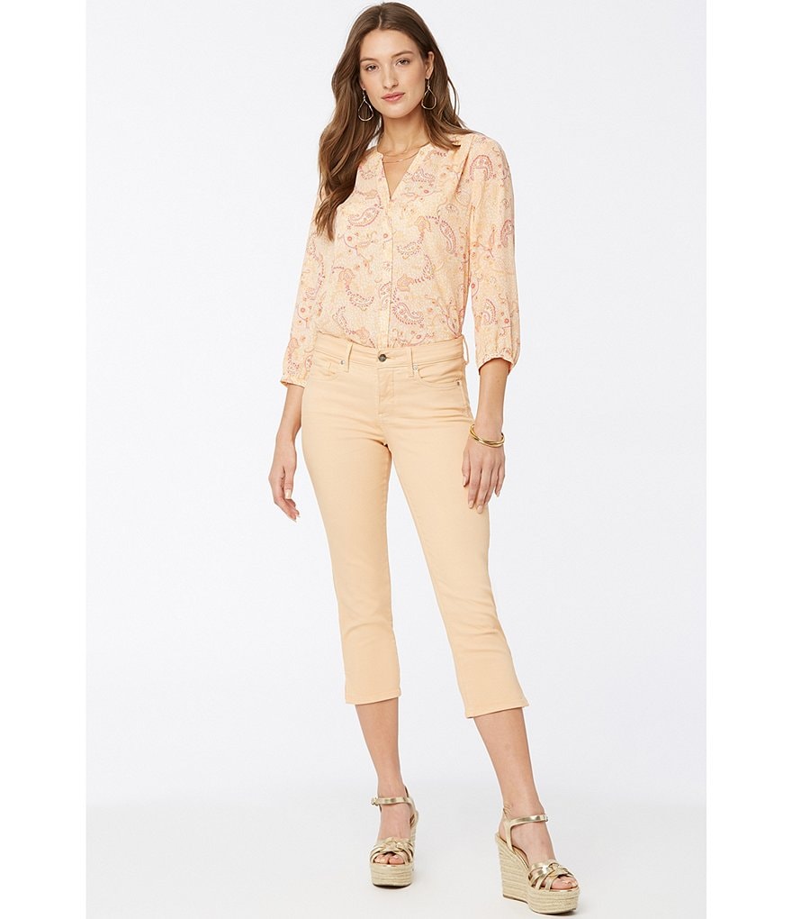 NYDJ Chloe Side Slit Hem Capri Jeans
