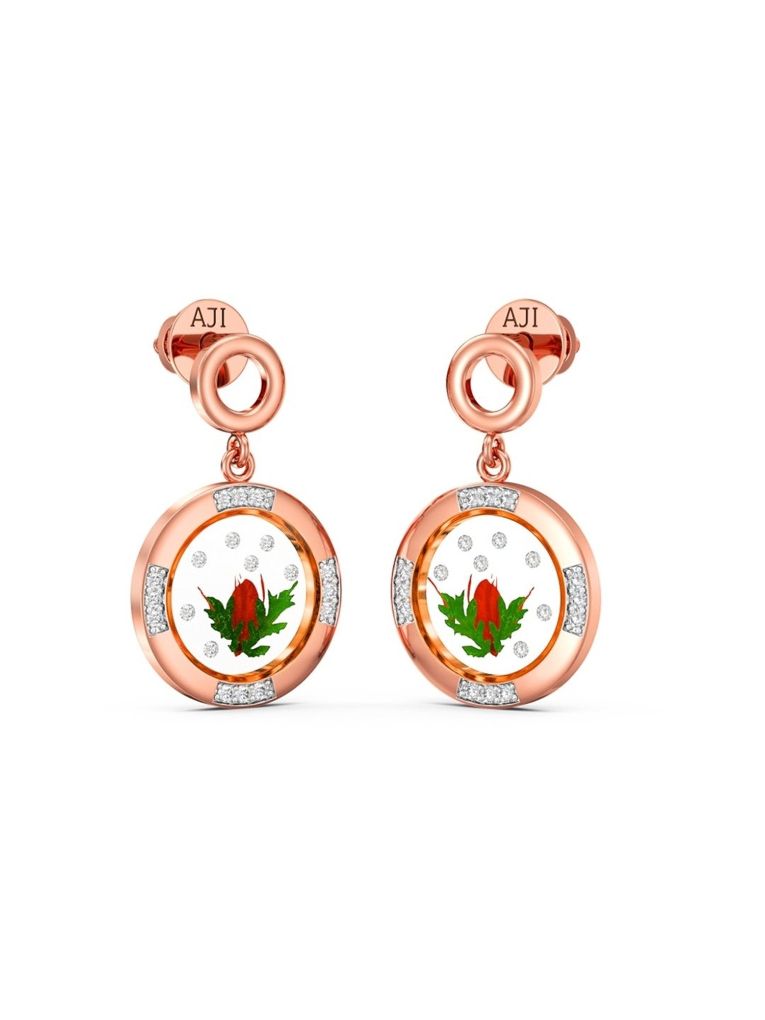 Joyalukkas 18k Gold Desirable Diamond Drop Earrings