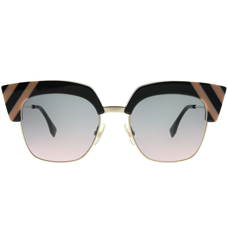 Fendi Waves FF 0241 KB7 Womens Cat-Eye Sunglasses Grey Pink 50mm