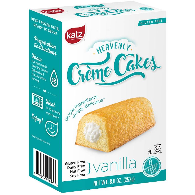Katz Gluten Free Heavenly Creme Cakes Vanilla  - 8.8oz
