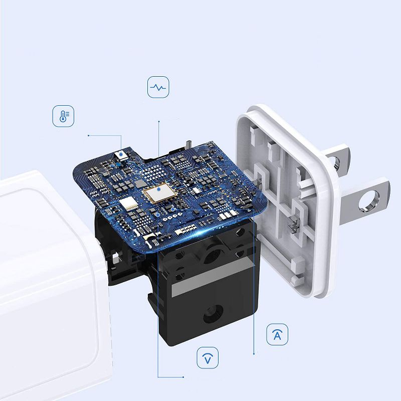 Letscom USB C Charger 20W Fast Charger Compact PD 3.0 Compatible with iPhone 12/12 Mini/12 Pro/12 Pro Max/11/XS, Galaxy, Pixel 4/3, iPad Pro, AirPods/AirPods Pro, and More - FC236 - White