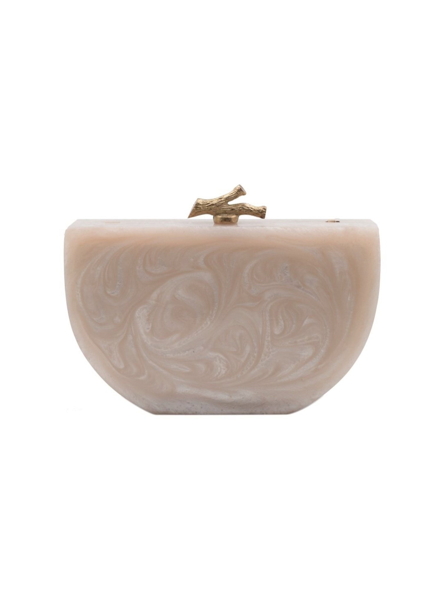 Sugarcrush Beige Luxury Studded Small Clutch