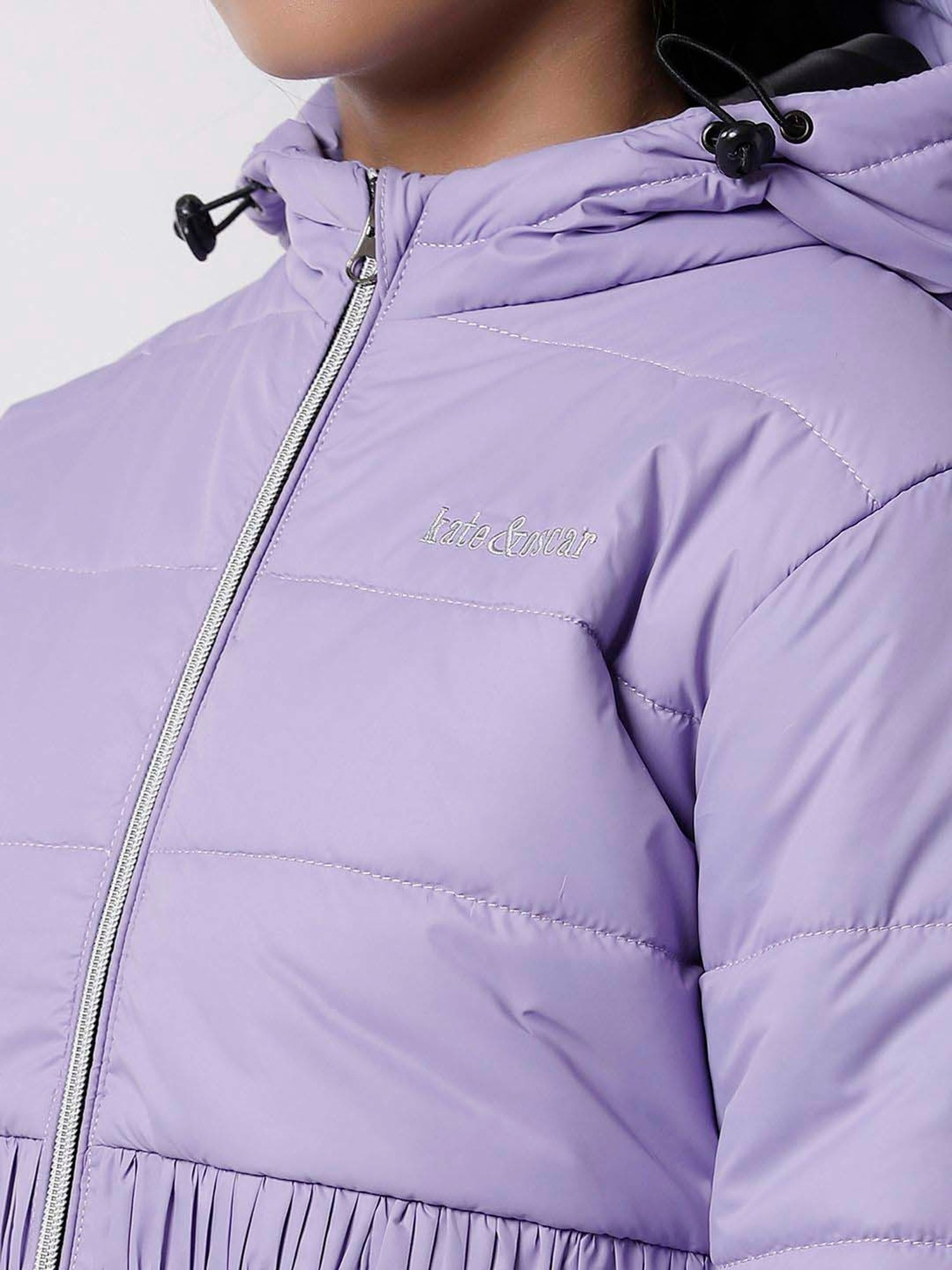 Kate & Oscar Kids Purple Regular Fit Full Sleeves Jacket