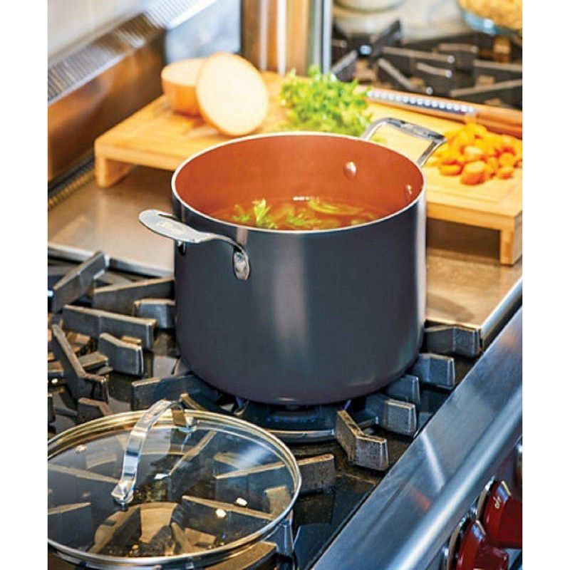 Gotham Steel Ti-cerama 7qt Stock Pot with Lid