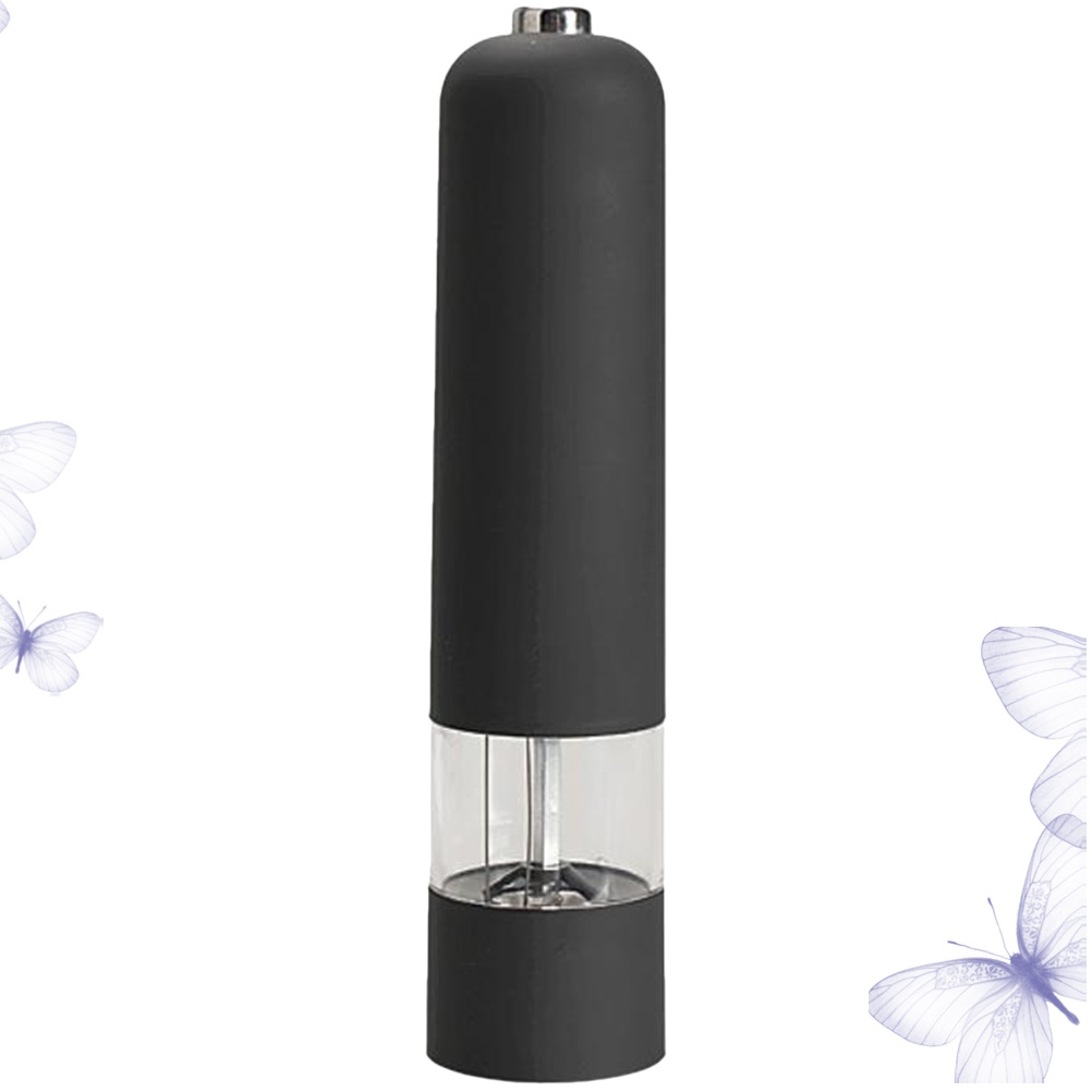 Electric Pepper Grinder Multi-purpose Grinder Pepper Mill Tool Useful Salt Shaker for Home Kitchen Resturant (Black Without Battery)