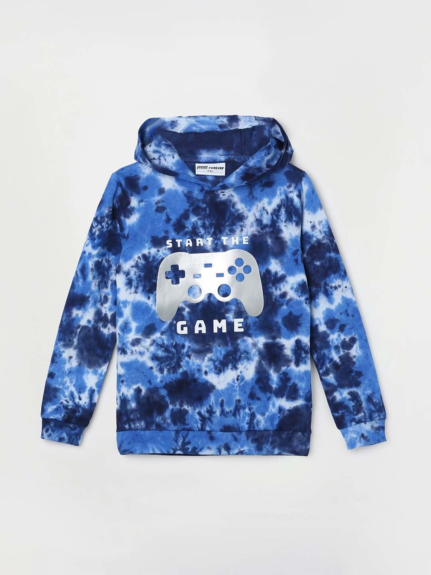 Fame Forever by Lifestyle Kids Blue Cotton Printed Full Sleeves Sweatshirt
