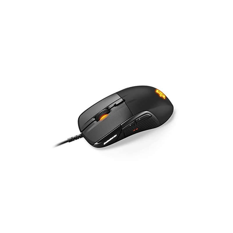 Rival 710 Gaming Mouse 16000 CPI TrueMove3 Optical Sensor OLED Display Tactile Alerts RGB Lighting Black