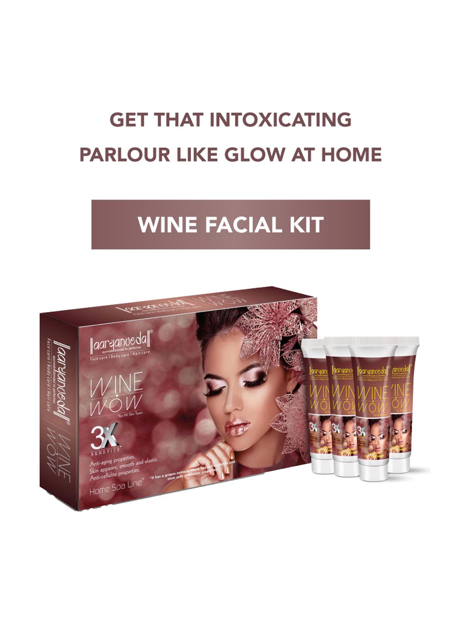 Aryanveda Wine Wow Facial Spa Kit