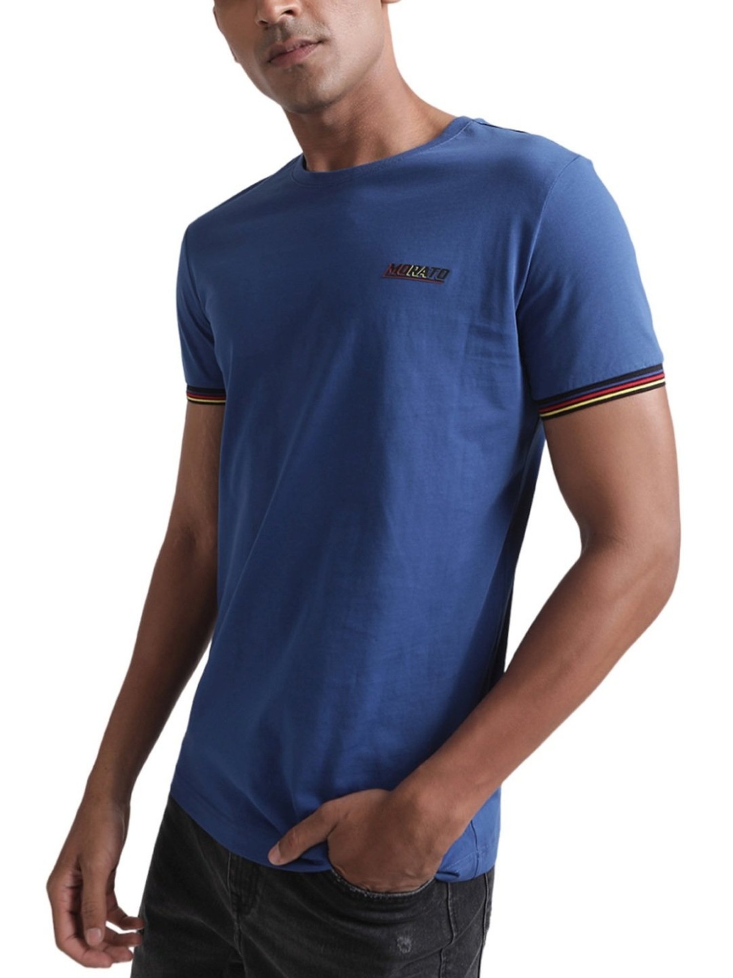 Antony Morato Blue Cotton Slim Fit T-Shirt