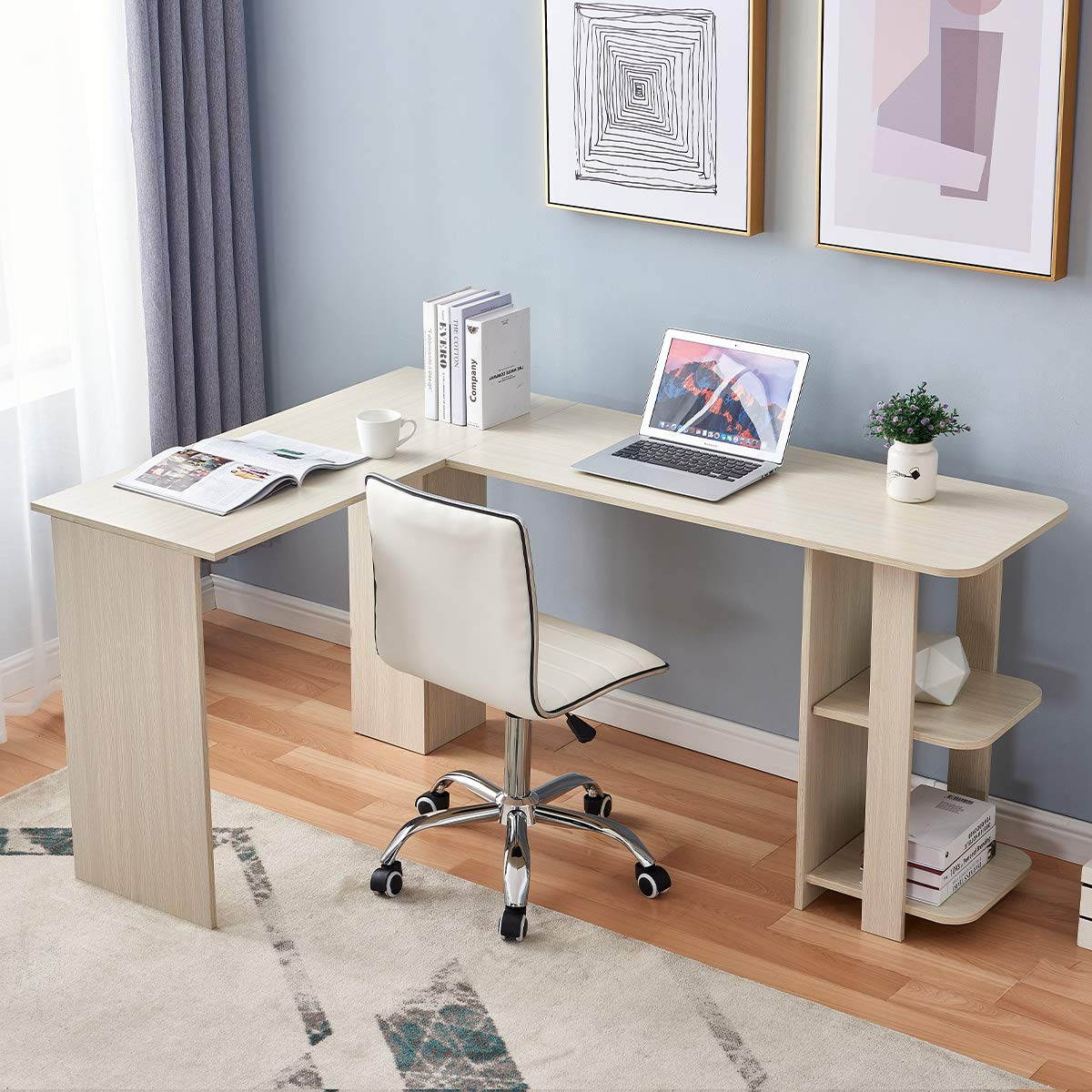 Lifetech Computer Desk 43.3" Modern Study Writing Desk for Home Office Simple Small Desk for Small Spaces, Black