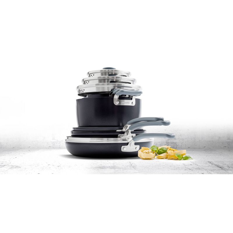 GreenPan 10pc Level Essentials Cookware Set + 3 Bonus Protectors