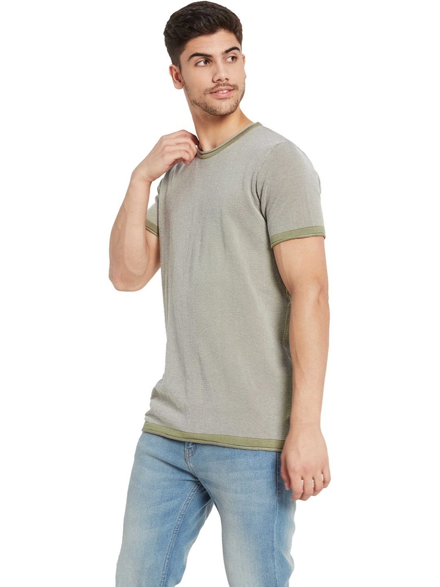 METTLE Stone Cotton Regular Fit T-Shirt