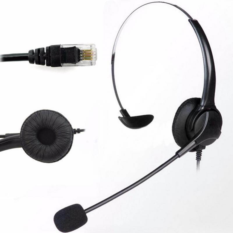 2018 Telephone Headset Call Center Operator Monaural Headphone Customer Service Ordinary Landline Voice Call Chat Headphones