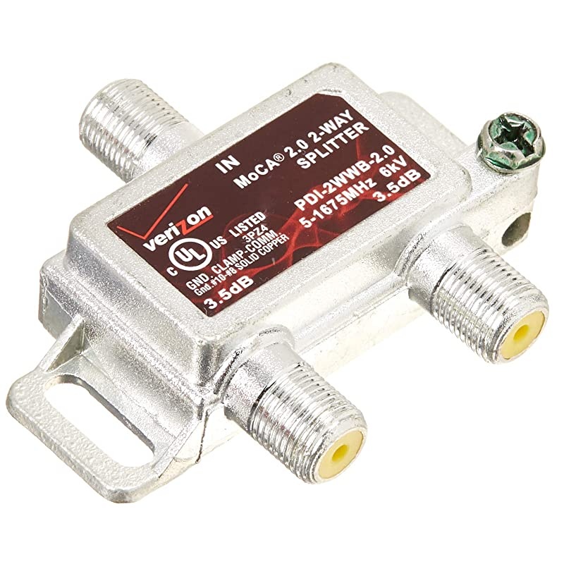 FiOS 2 Way MoCA 20 Splitter PDI2WWB20 35dB with Screw Set