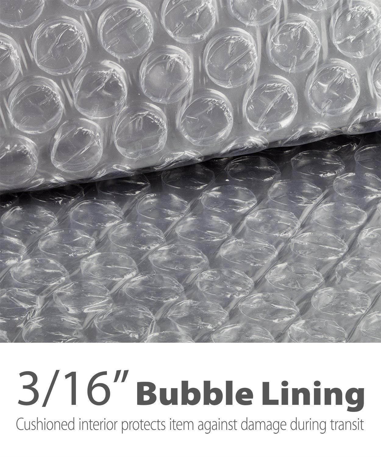 Fosmon #0 Christmas Poly Bubble Mailer 6.5 x 10, Extra Wide Water Resistant Padded Shipping Envelopes - Xmas Red White Snow (100 Pack)