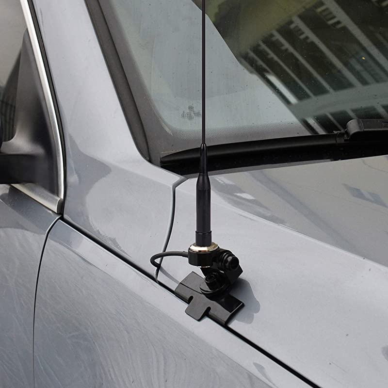 Vehicle Ham Radio Mobile Radio Antenna VHF UHF 136174MHz 400470MHz Car Truck Amateur Radio Two Way Radio Soft Whip Antenna with Lip Mount Fixed Bracket PL259 Male 5m 165 feet RG58 Cable