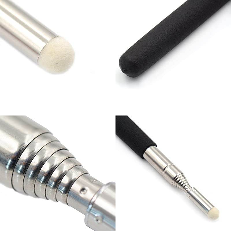 1Pc Telescopic Teachers Pointer Stick,Teaching Pointer,Extendable Retractable Hand Pointers Handheld Presenter Classroom Whiteboard Pointer,Black