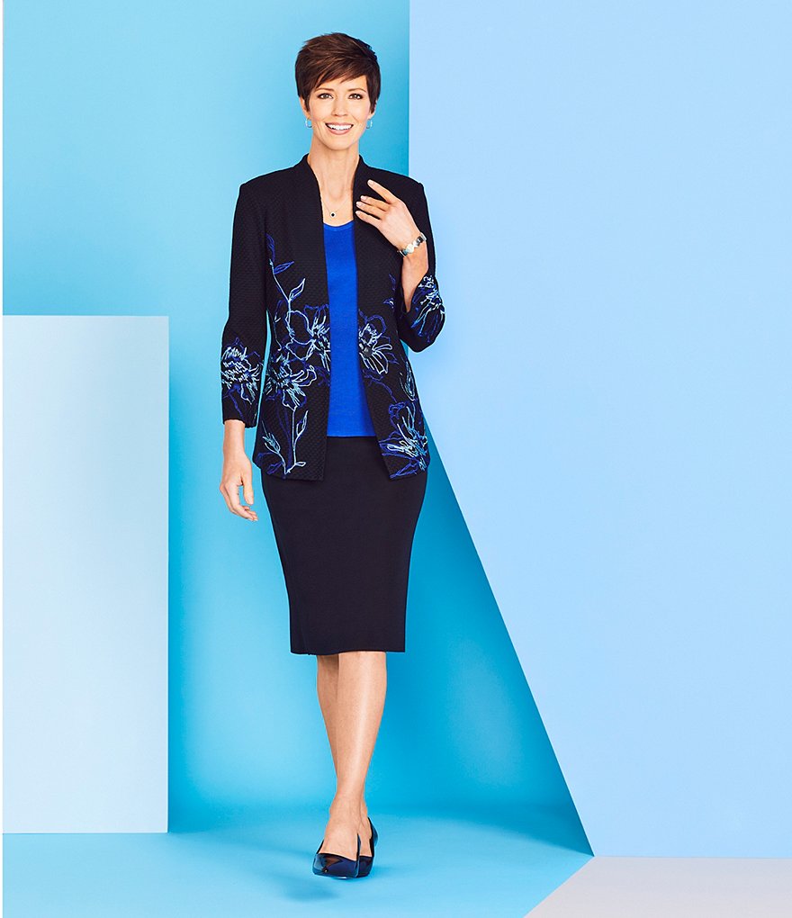 Ming Wang Straight Washable Skirt