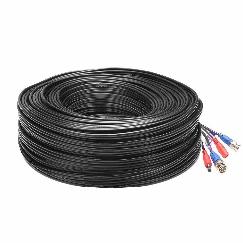 300ft Power Video Security Camera Cable BNC Extension Wire Cord for All CCTV DVR
