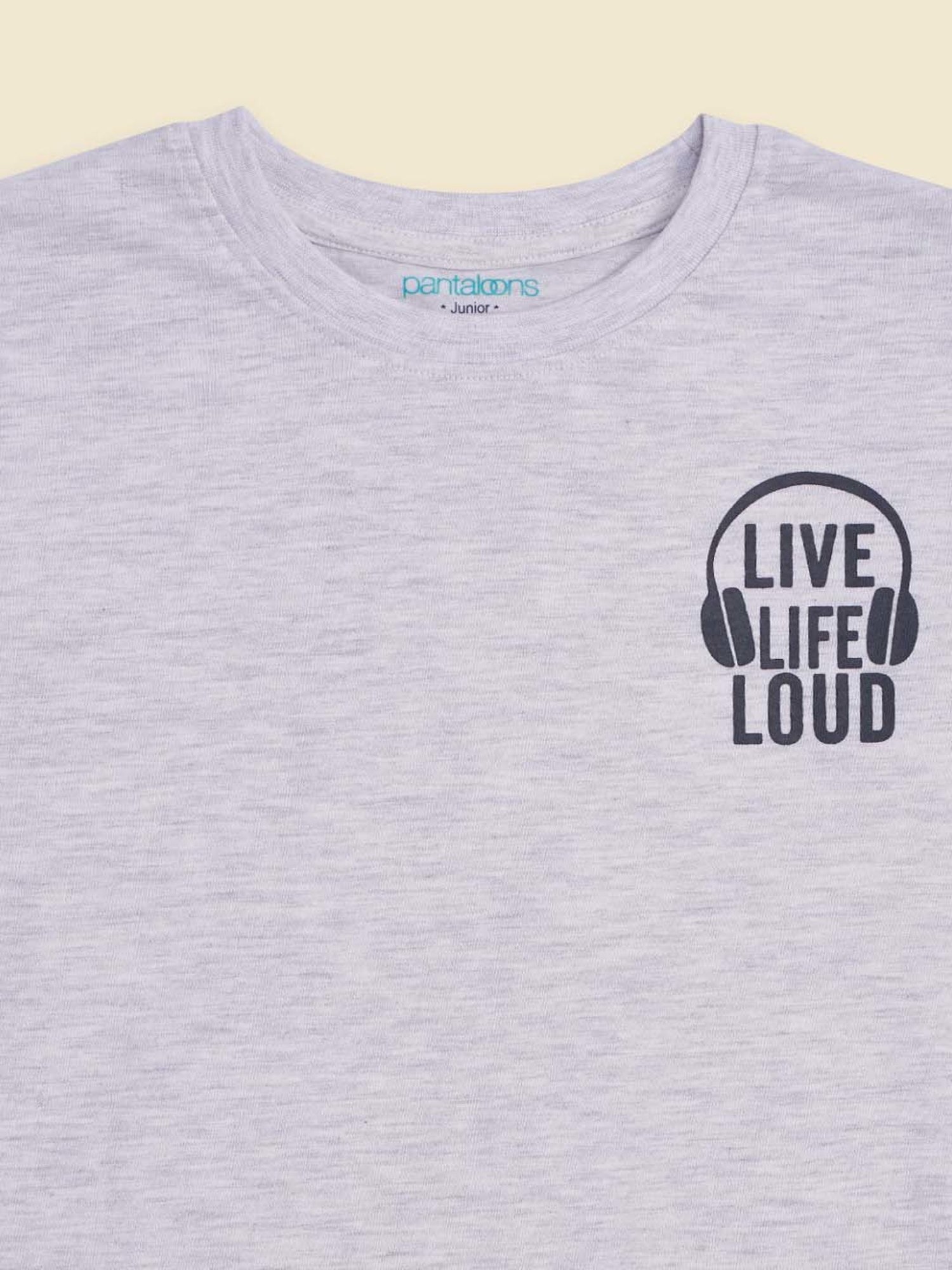 Pantaloons Baby Kids Blue & White Cotton Printed Full Sleeves T-Shirt