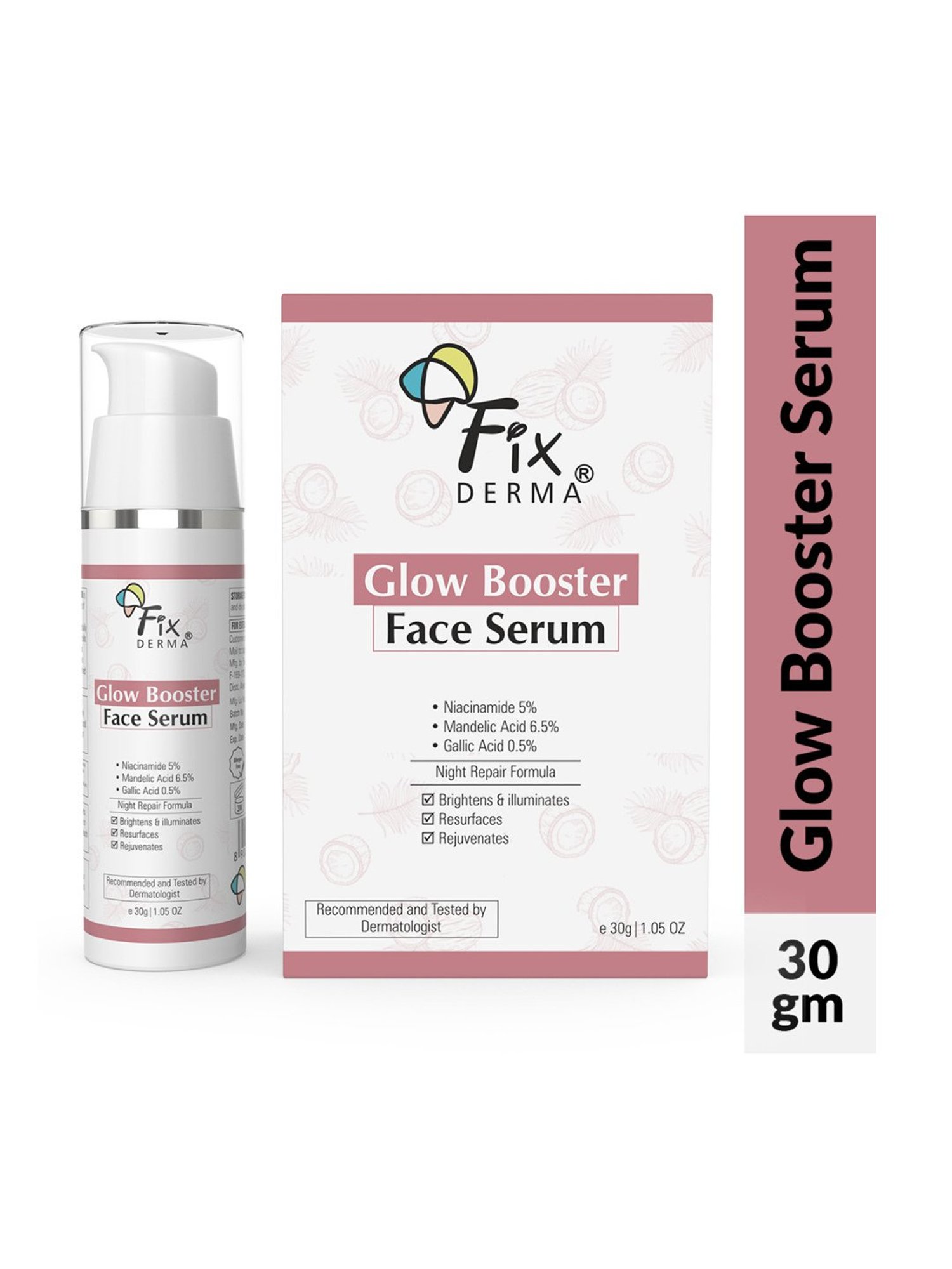Fixderma Glow Booster Face Serum for Men & Women - 30 gm