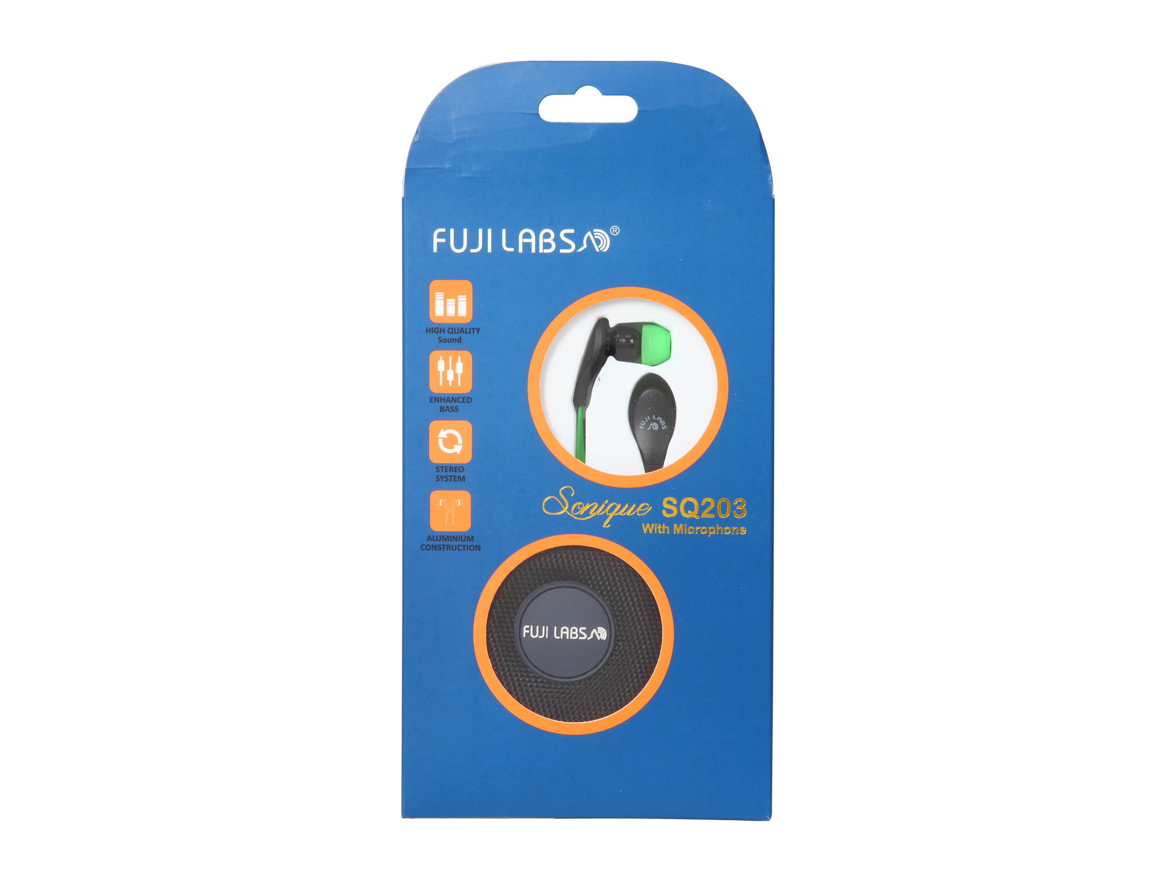 Fuji Labs Sonique SQ203 Designer In-Ear Headphones with In-line Mic