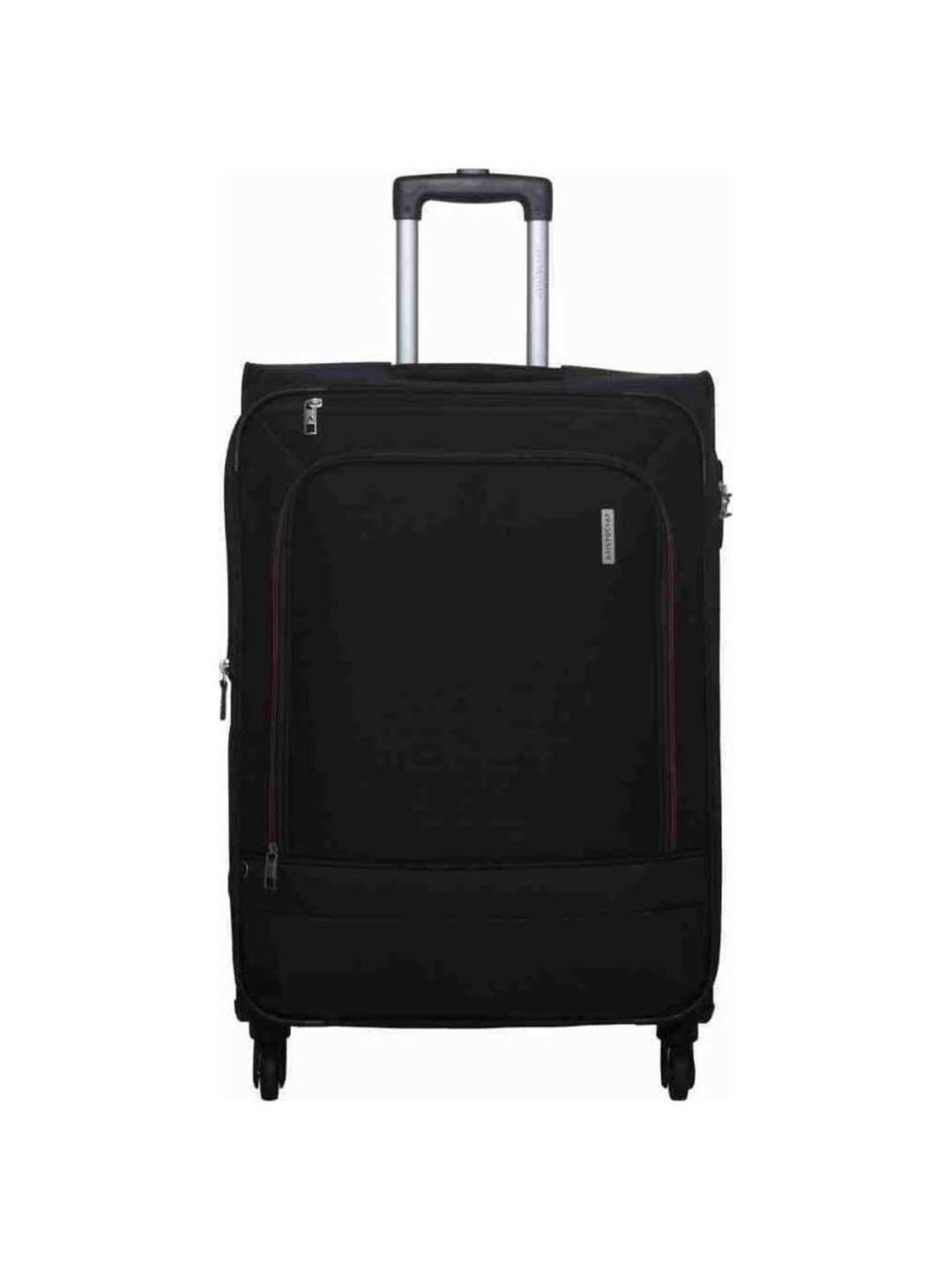 Aristocrat Saphire Black Solid Soft Large Trolley Bag - 52 cm