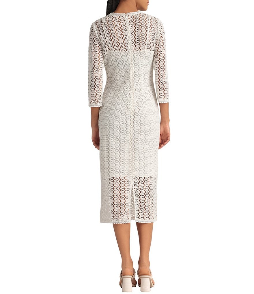 Le Bos 3-Piece Embroidered Trim Duster Pant Set