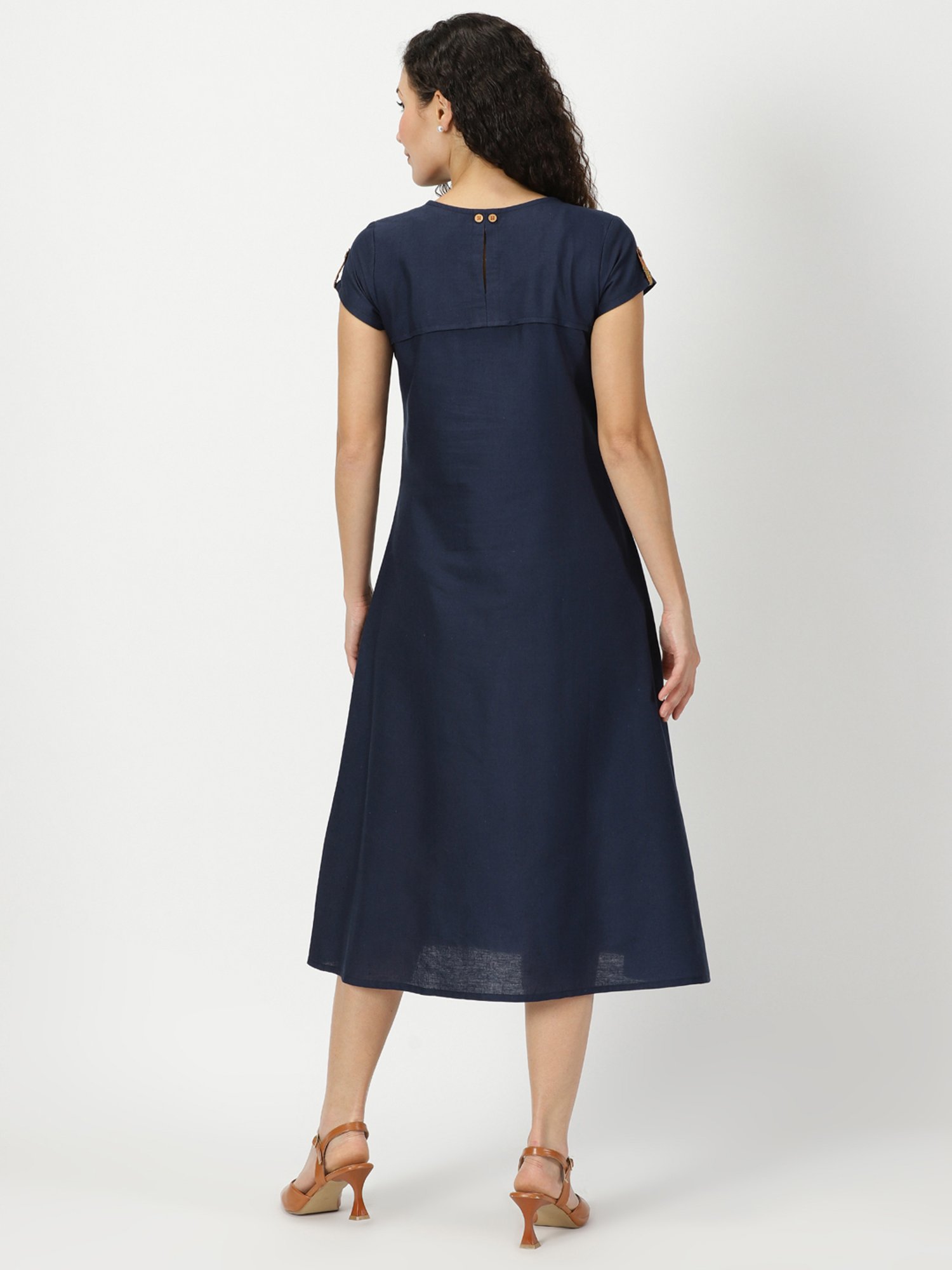 Saffron Threads Navy Ethnic Dresses