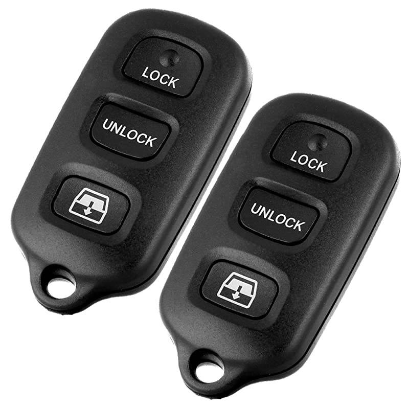 HYQ12BAN 2X Key Shell Case 3 Buttons Key Fob Replacement for 02 03 04 05 06 for T oyota Sequoia Avalon HYQ12BAN 4runner key fob