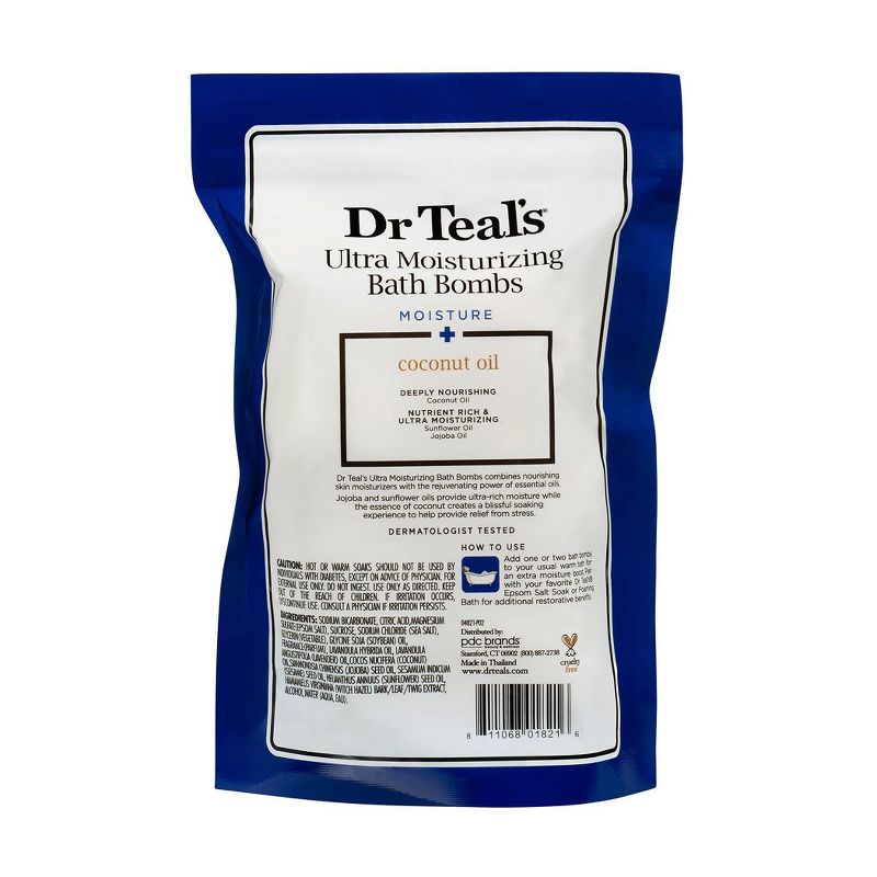 Dr Teal's Coconut Oil Ultra Moisturizing Bath Bombs - 5ct - 7.8oz