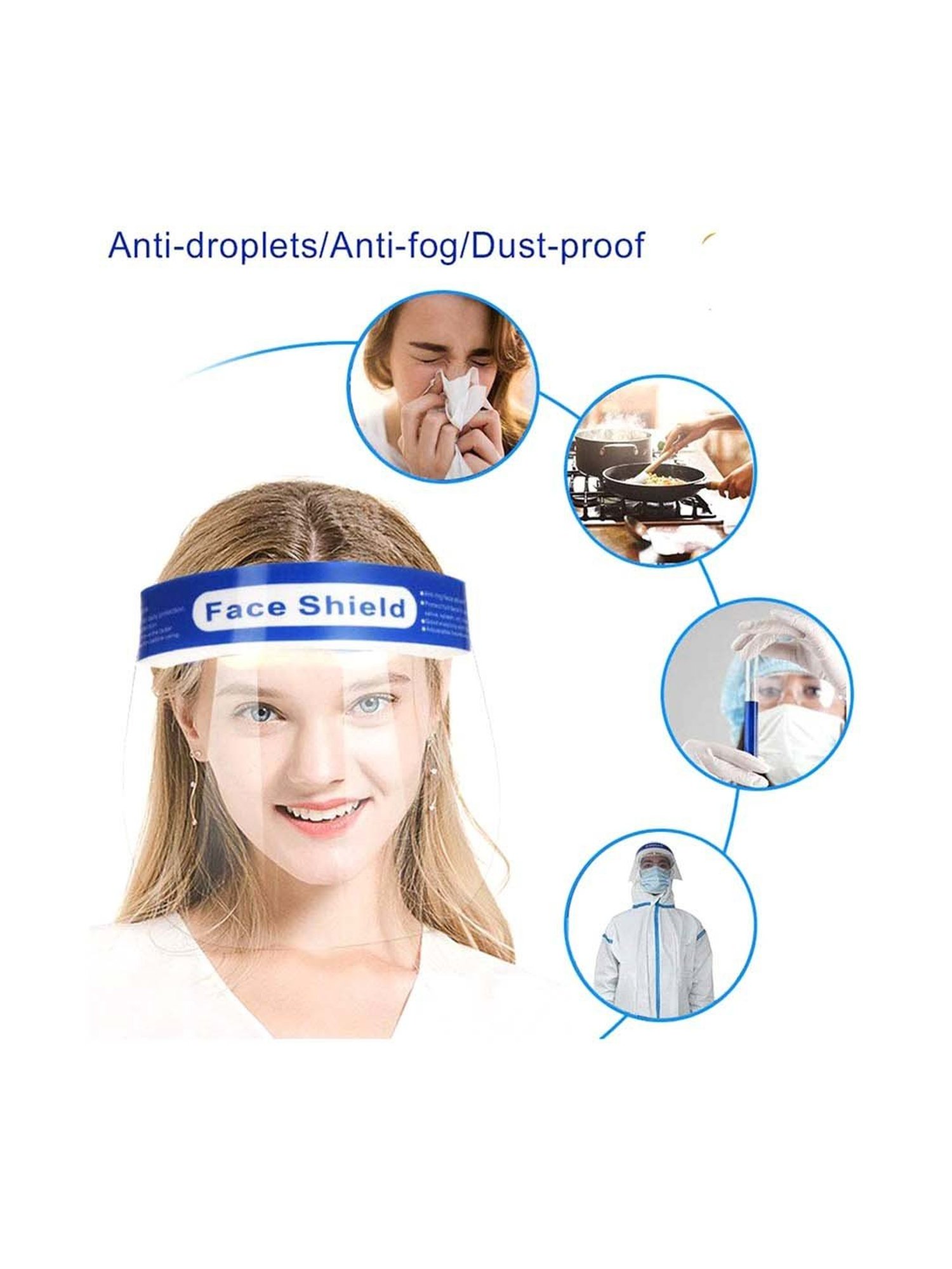 MCP Full Frontal Protection Face Shield - Pack of 2 (Transparent)