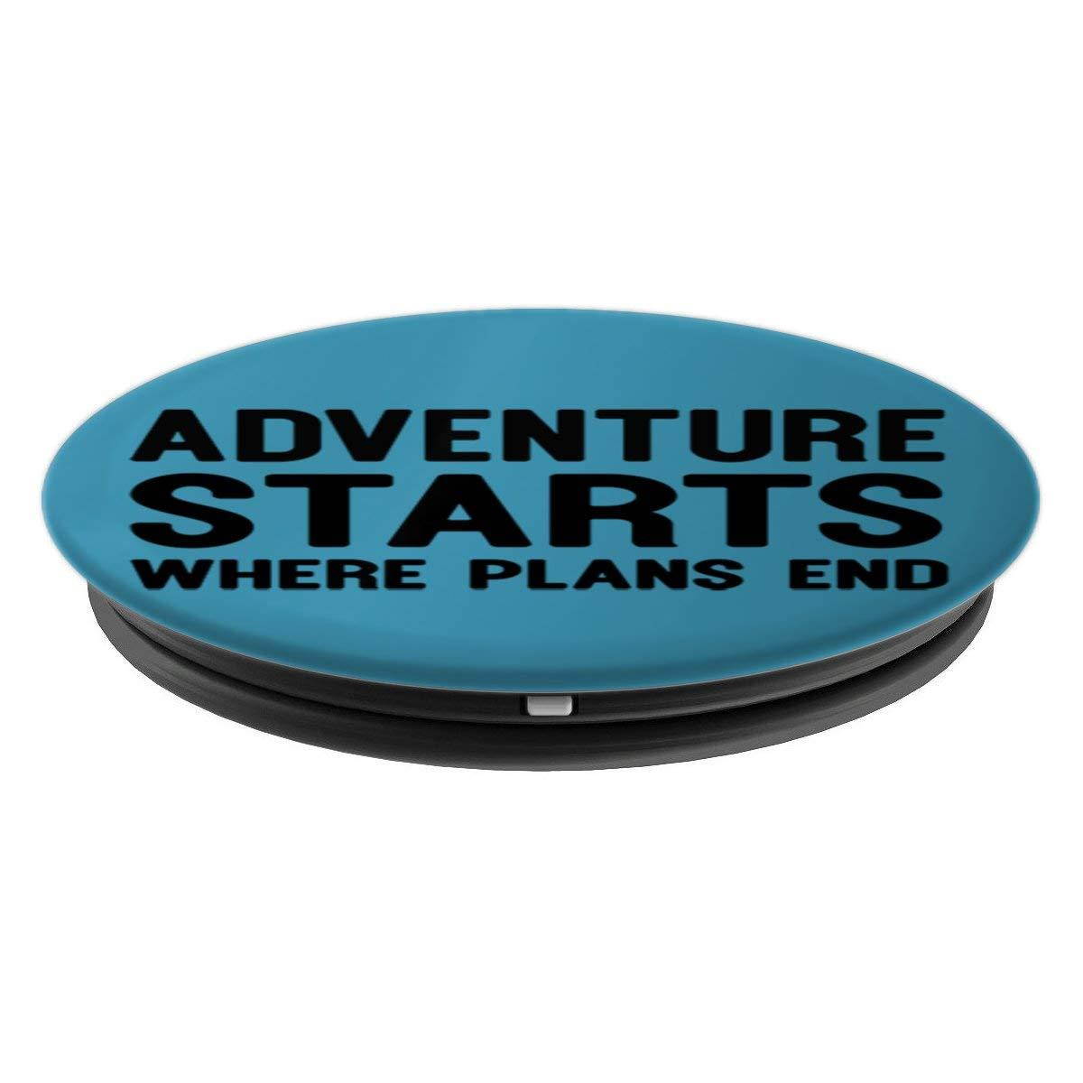 Adventure Starts Where Plans End PopSockets Grip and Stand for Phones and Tablets