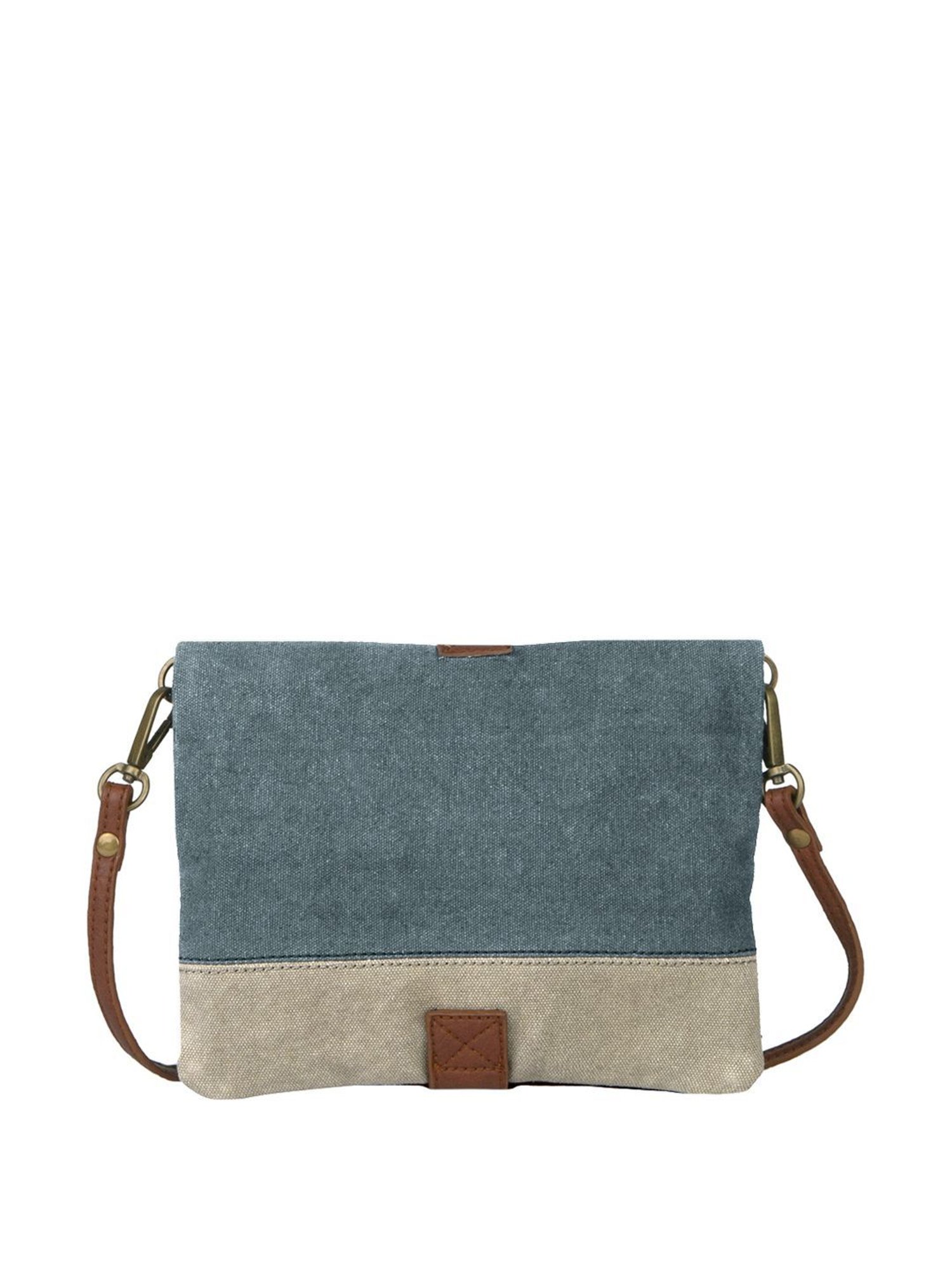 Mona B Blue Solid Small Sling Handbag