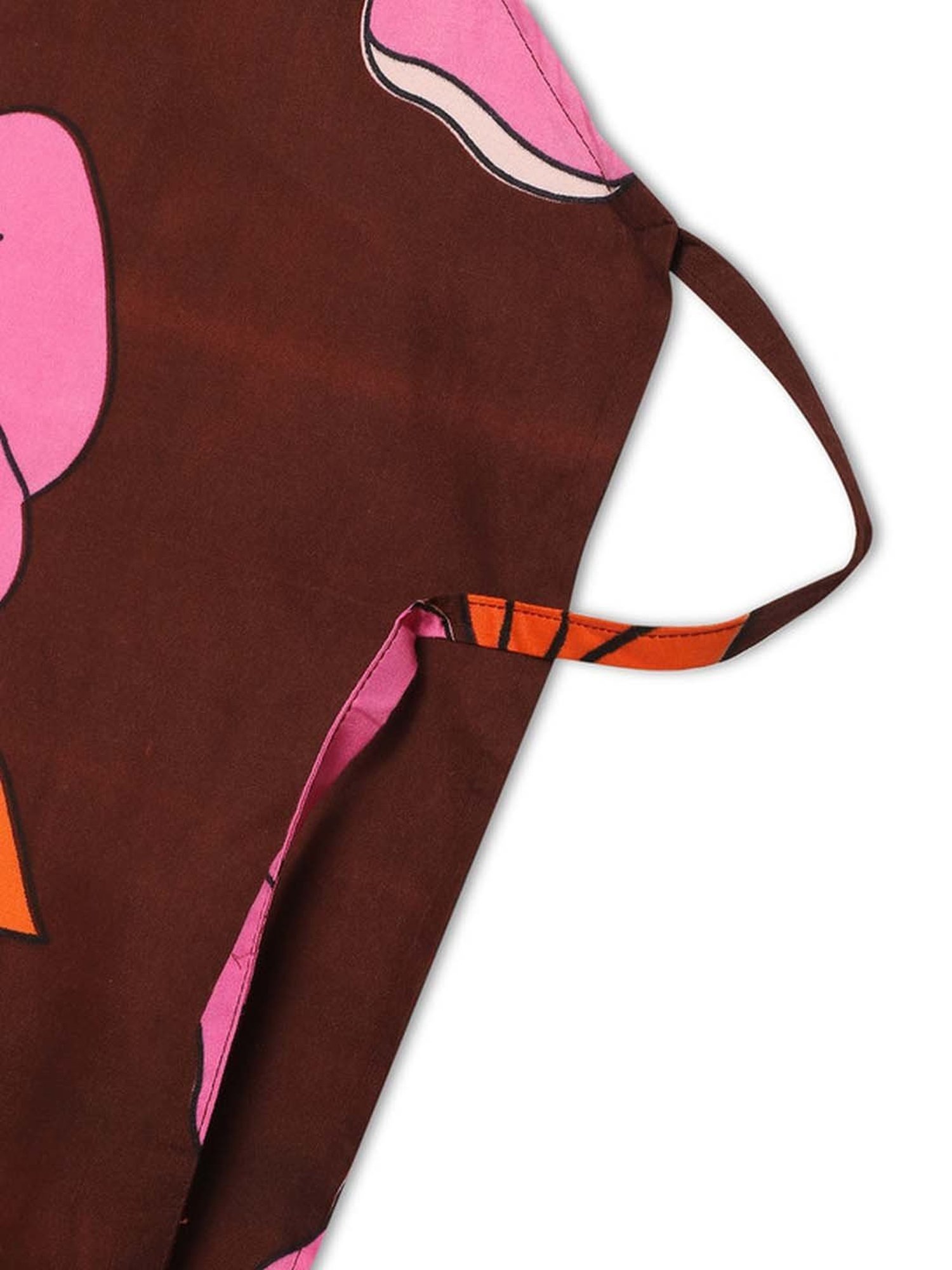 Ariana Yellow & White Cotton Kitchen Apron with Pocket