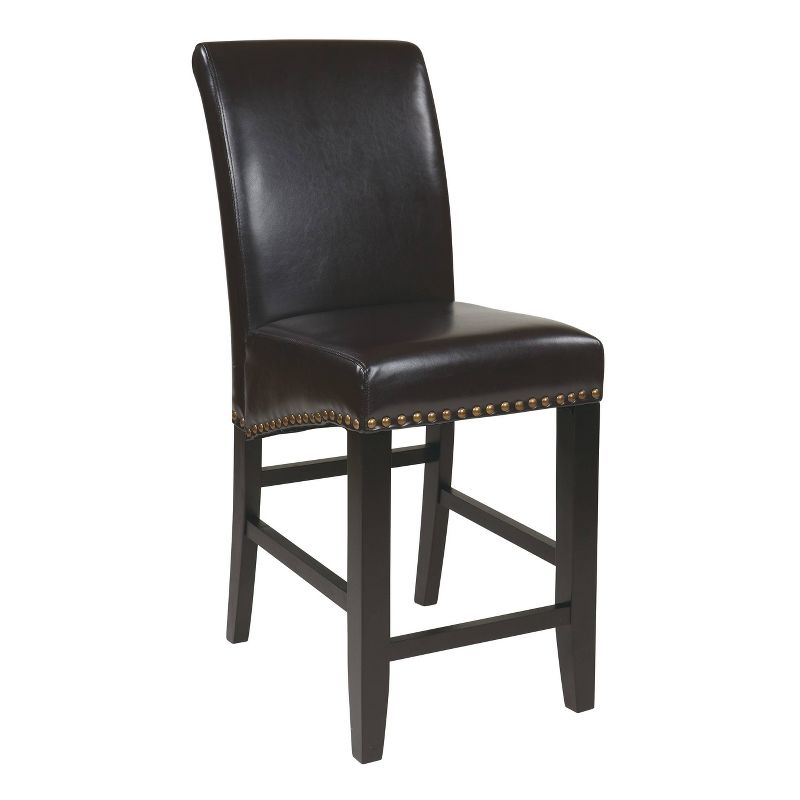 Parsons 24" Dining Chair with Nailheads Hardwood/Espresso - Office Star