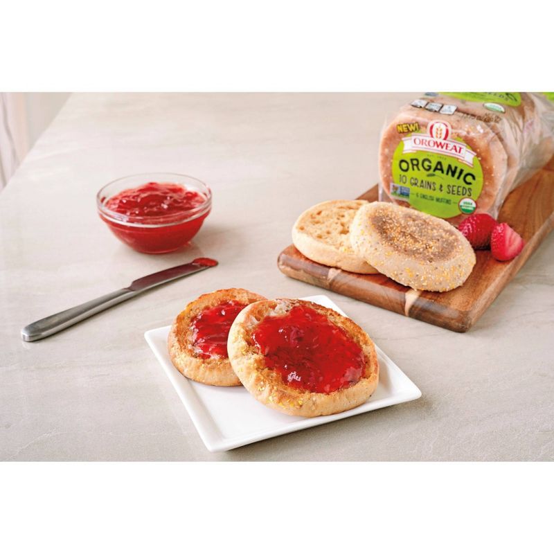 Oroweat Organic 12 Grains & Seeds English Muffins - 13.75oz