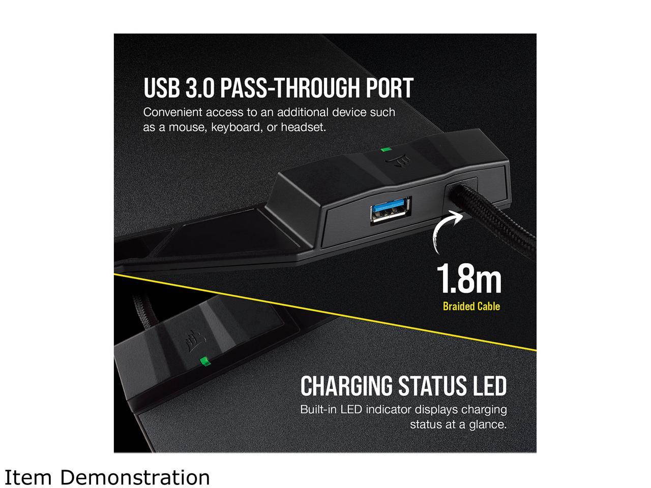 Corsair Gaming MM1000 Qi Wireless Charging Mouse Pad