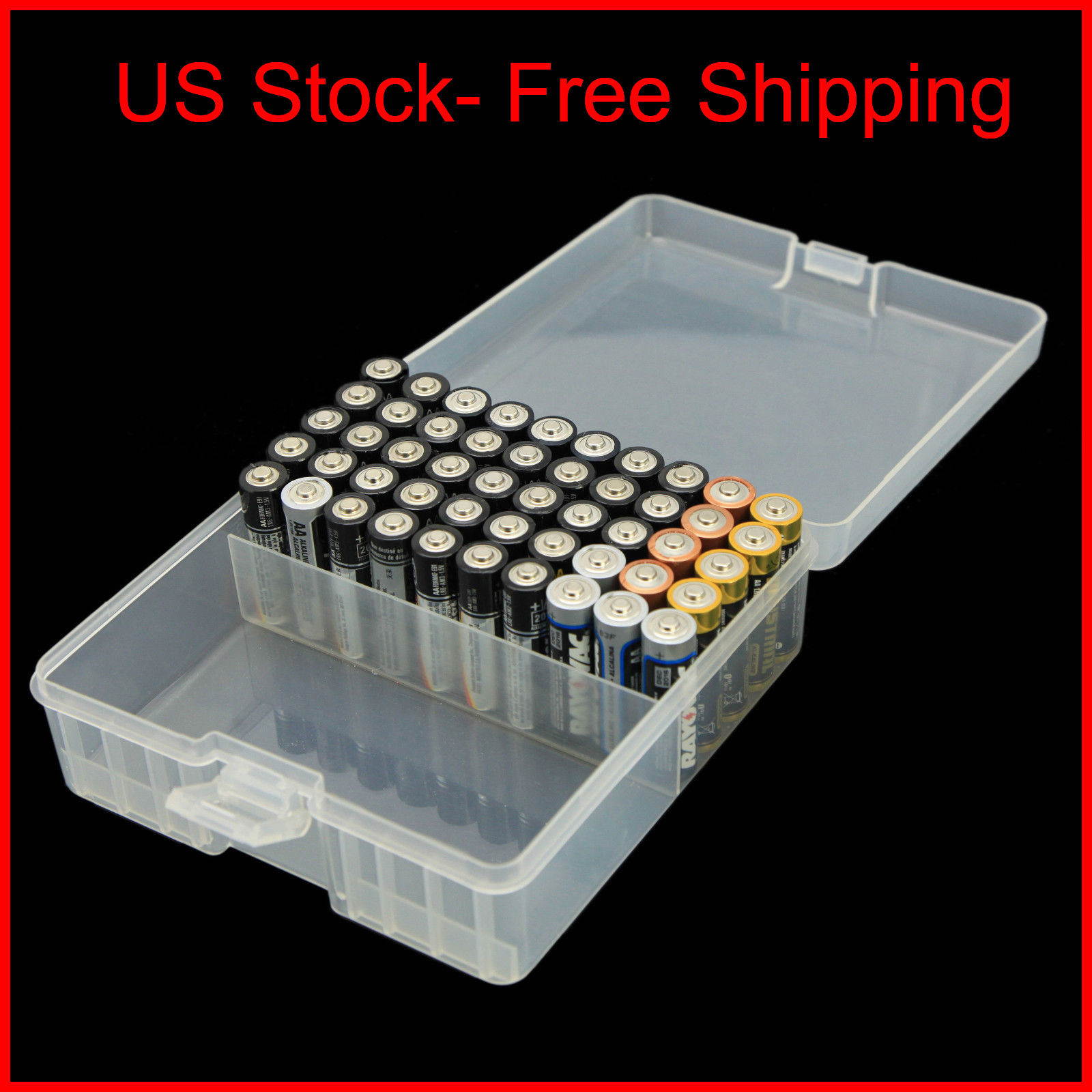 AAA Battery Holder/Box/Storage Case/Organizer/Container For 100pcs AAA batteries