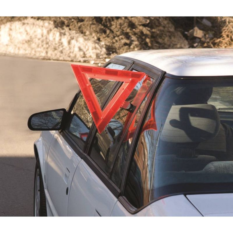 Window Triangle Safety Sign Orange - Justin Case