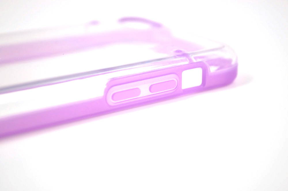 Purple Glow in the Dark Rubber Edge iPhone 5C Plastic Cell Phone Cover Case with Free Stylus